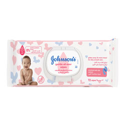 Johnson's Gentle All Over Baby Wipes - 72 Wipes