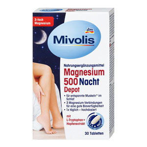 قرص منیزیم 500 شبانه میوولیس Mivolis