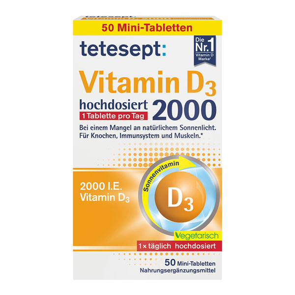 قرص ویتامین D3 2000 تتسپت Tetesept