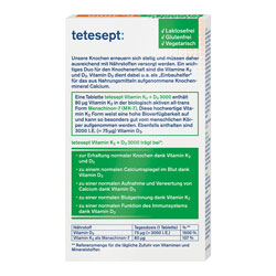 قرص ویتامین K۲ و D3 ۳000 تتسپت Tetesept